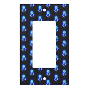 Burning Blue Rose Light Switch Cover