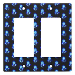 Burning Blue Rose Light Switch Cover