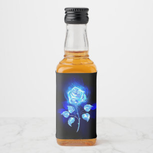 Burning Blue Rose Liquor Bottle Label