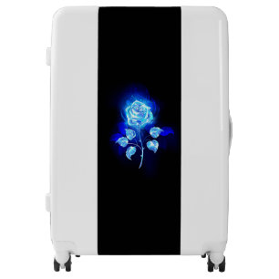 Burning Blue Rose Luggage
