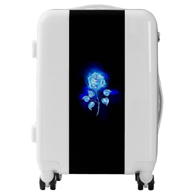 Burning Blue Rose Luggage (Front)