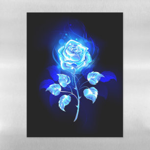 Burning Blue Rose Magnetic Dry Erase Sheet