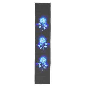 Burning Blue Rose Medium Table Runner