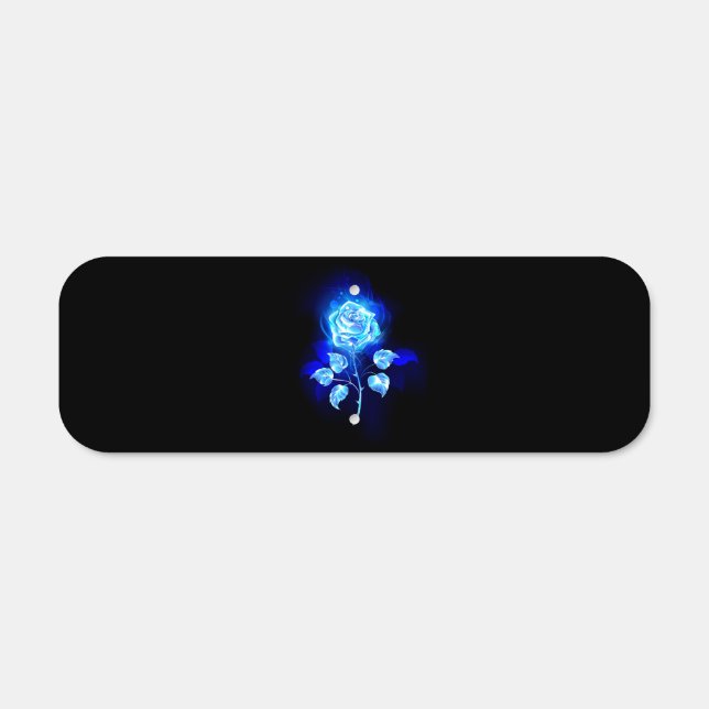 Burning Blue Rose Metal Sign (Front)
