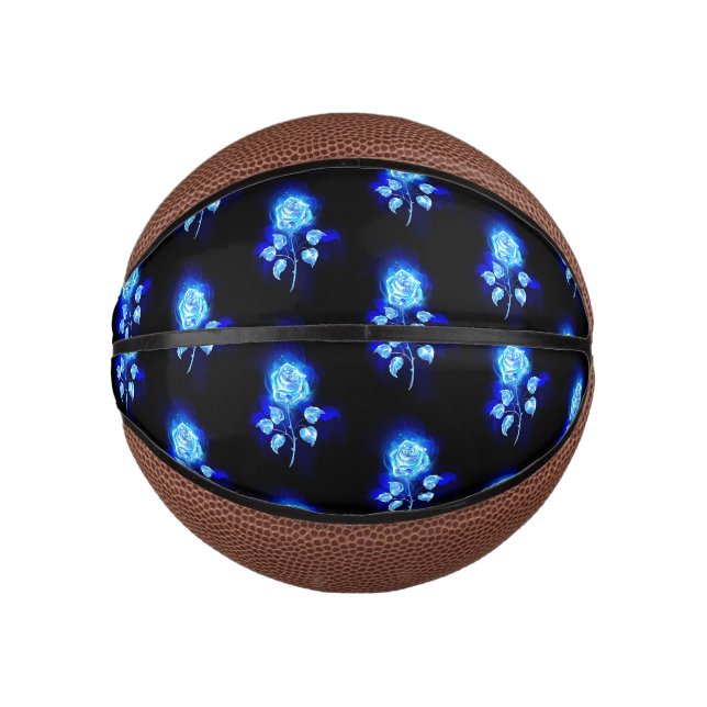 Burning Blue Rose Mini Basketball (Front)