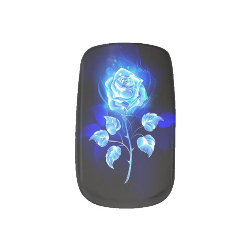 Burning Blue Rose Minx Nail Art