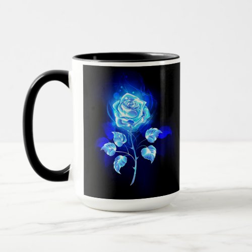 Burning Blue Rose Mug