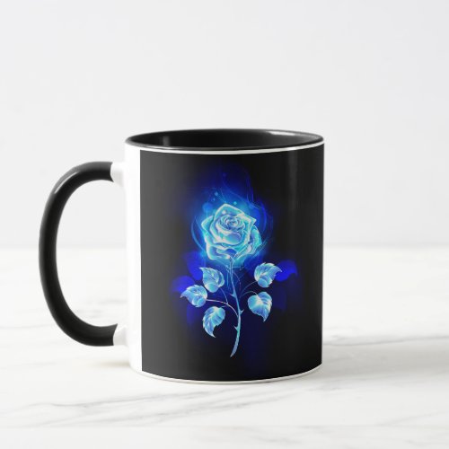 Burning Blue Rose Mug