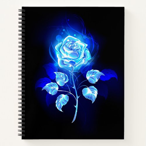 Burning Blue Rose Notebook