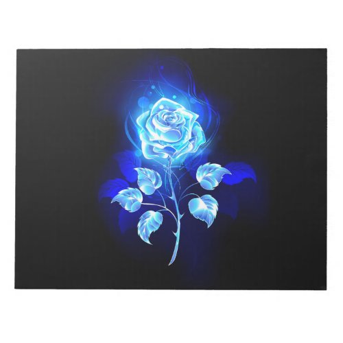 Burning Blue Rose Notepad