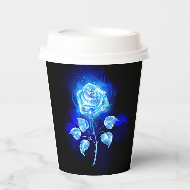 Burning Blue Rose Paper Cups (Front)