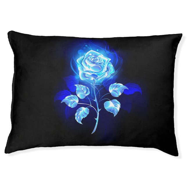 Burning Blue Rose Pet Bed (Front)