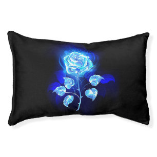 Burning Blue Rose Pet Bed