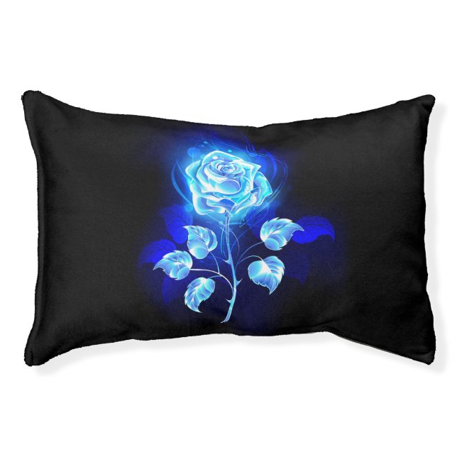 Burning Blue Rose Pet Bed (Front)