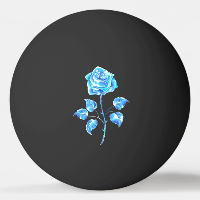 Burning Blue Rose Ping Pong Ball (Front)