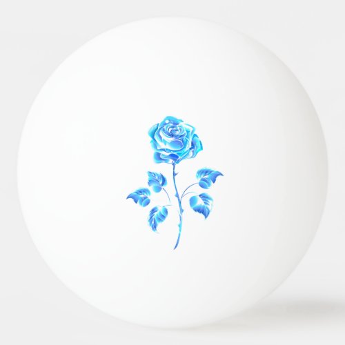 Burning Blue Rose Ping Pong Ball