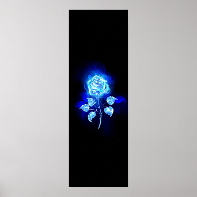 Burning Blue Rose Poster (Front)