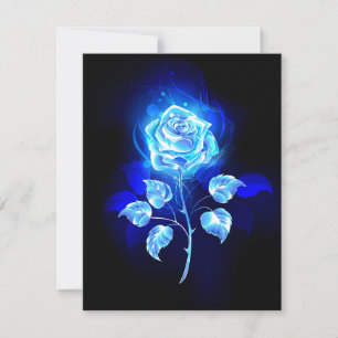 Burning Blue Rose RSVP Card