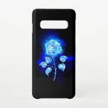 Burning Blue Rose Samsung Galaxy S10 Case<br><div class="desc">Blooming,  abstract rose from blue flame on black background. Fire rose.</div>