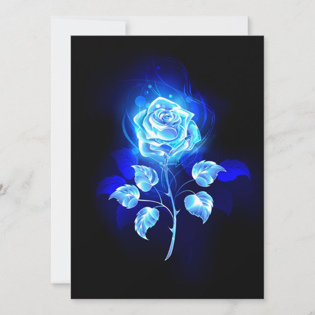 Burning Blue Rose Save The Date (Front)