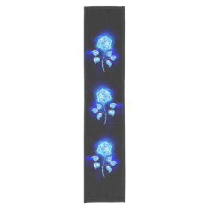 Burning Blue Rose Short Table Runner