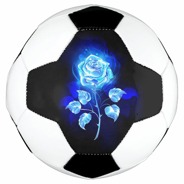 Burning Blue Rose Soccer Ball (Front)