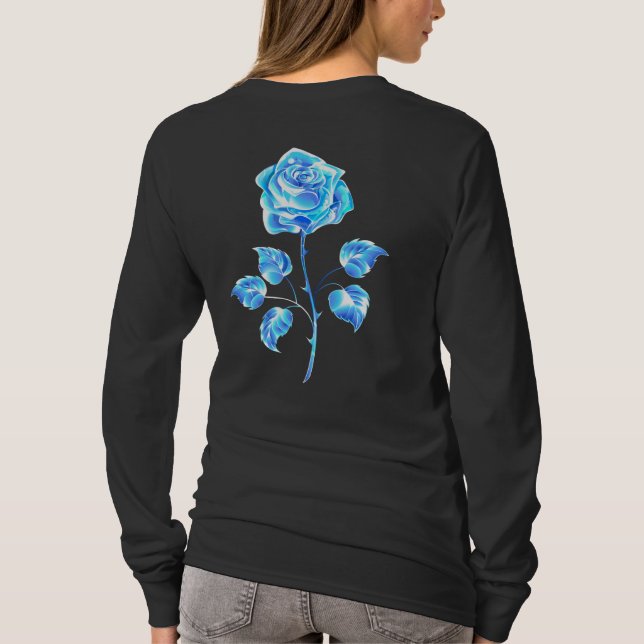 Burning Blue Rose T-Shirt (Back)