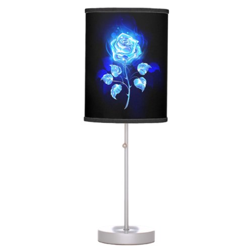 Burning Blue Rose Table Lamp