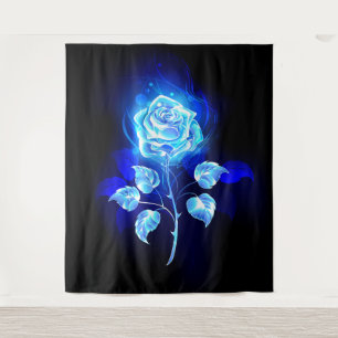 Burning Blue Rose Tapestry