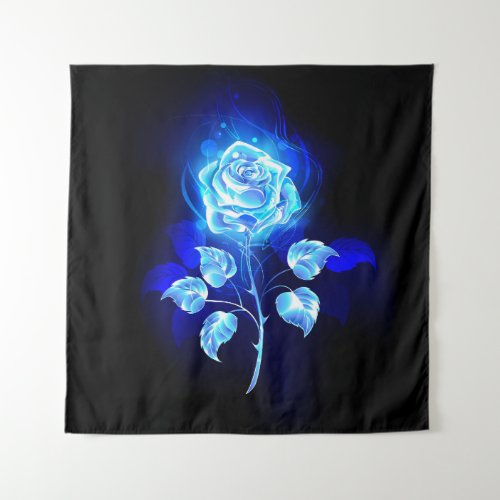 Burning Blue Rose Tapestry