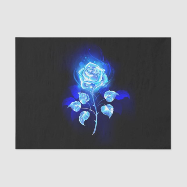 Burning Blue Rose Tissue Paper (Front)