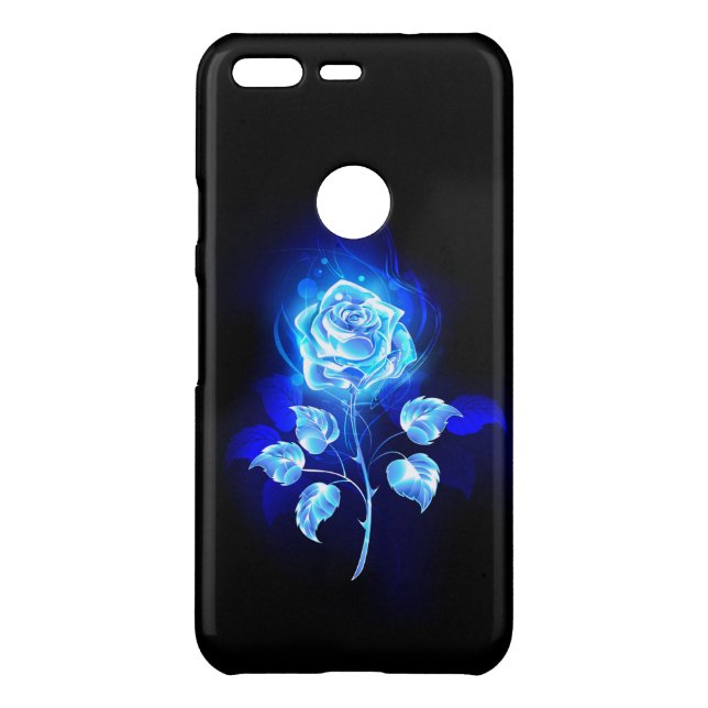 Burning Blue Rose Uncommon Google Pixel Case (Back)