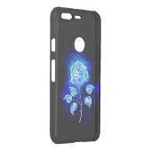 Burning Blue Rose Uncommon Google Pixel Case (Back/Right)