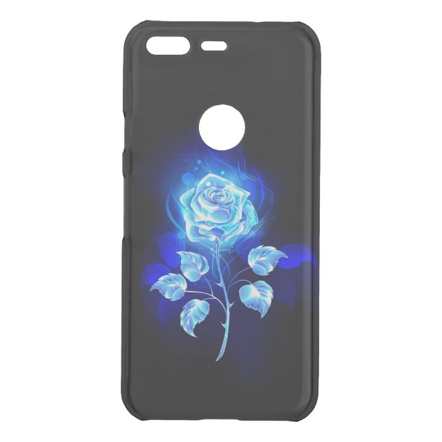 Burning Blue Rose Uncommon Google Pixel Case (Back)