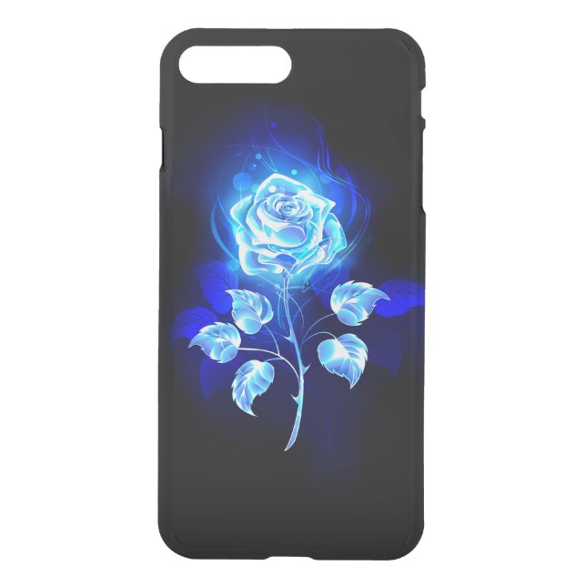 Burning Blue Rose Uncommon iPhone Case (Back)