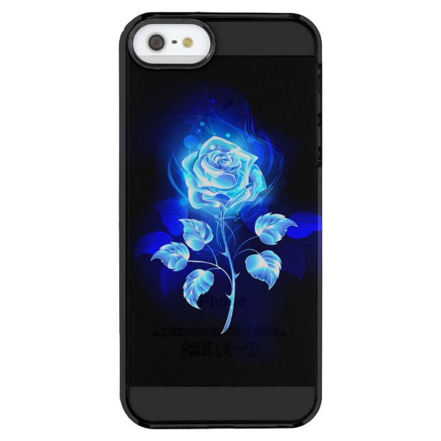 Burning Blue Rose Uncommon iPhone Case (Back)