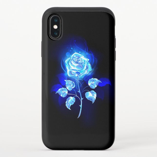 Burning Blue Rose Uncommon iPhone Case (Back)