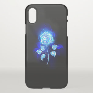 Burning Blue Rose iPhone X Case