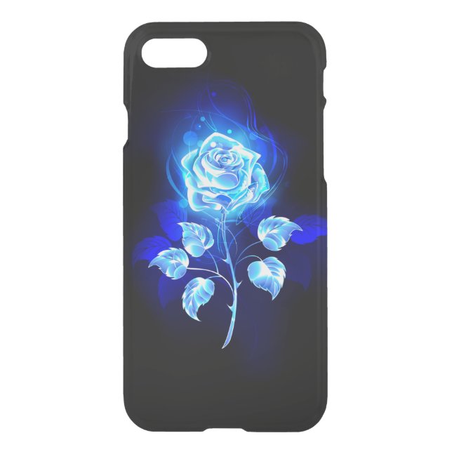 Burning Blue Rose Uncommon iPhone Case (Back)