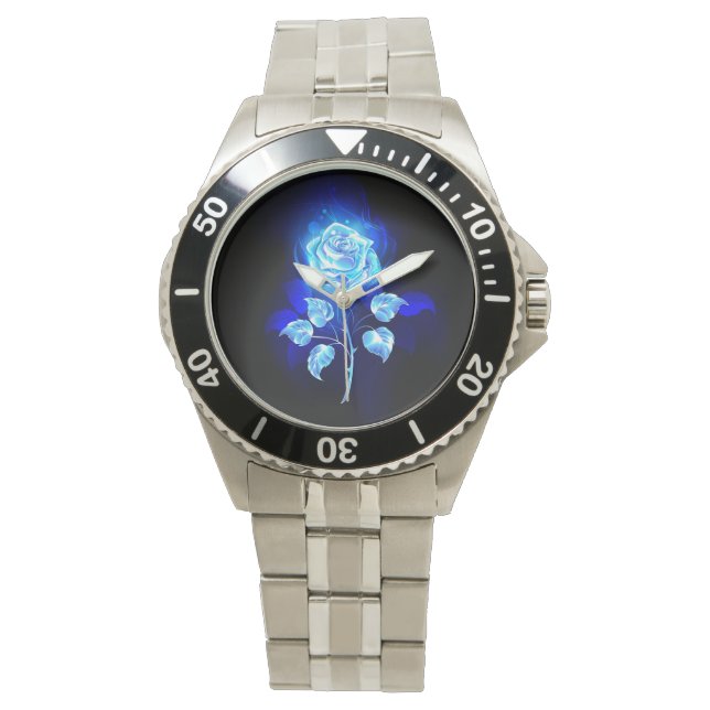 Burning Blue Rose Watch (Front)
