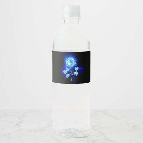Burning Blue Rose Water Bottle Label