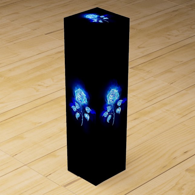 Burning Blue Rose Wine Box (Front)