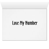 Burning Bridges: Lose My Number Cards (Inside Horizontal (Bottom))