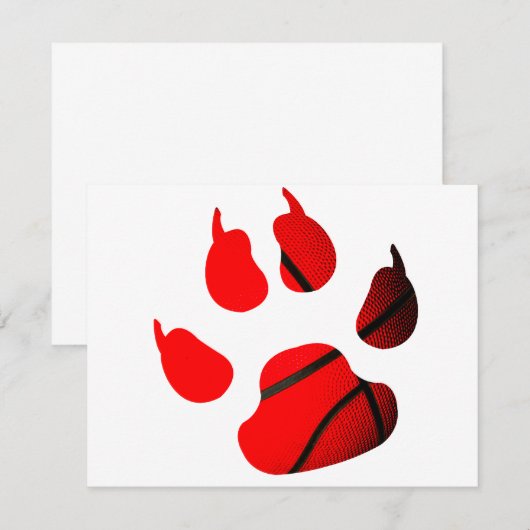 Burning Bright Red Claw Basketaball Cut Out (Front/Back)