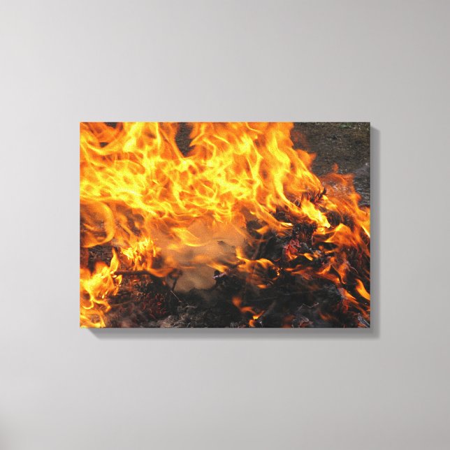 Burning Brush Canvas Print (Front)