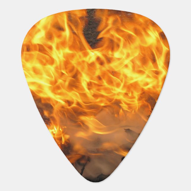 Burning Brush Guitar Pick (Front)