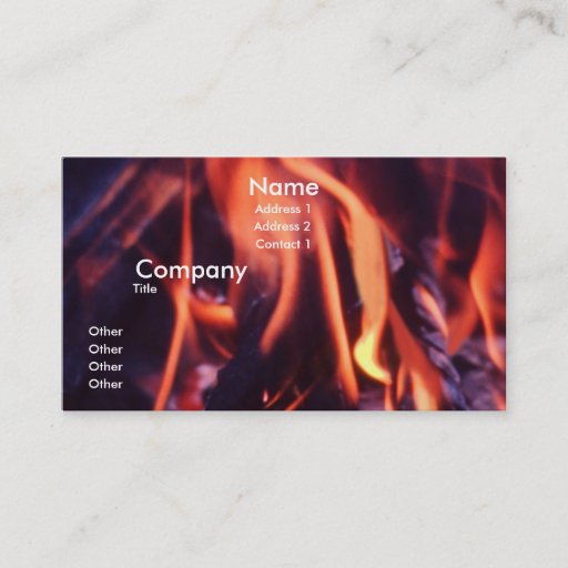 Customizable Burning Business Cards