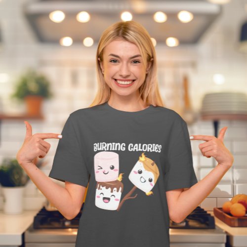 Burning Calories Marshmallow Meme T_Shirt