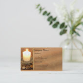 Burning Candle Business Card (Standing Front)
