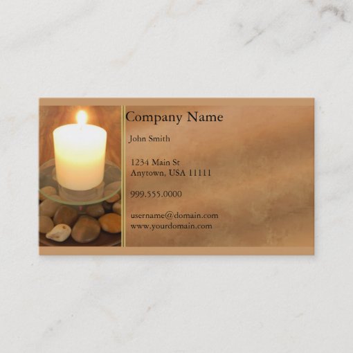 Burning Candle Business Card Zazzle